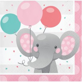 16 Servilletas 25 cm GIRL ENCHANT ELEPHANT
