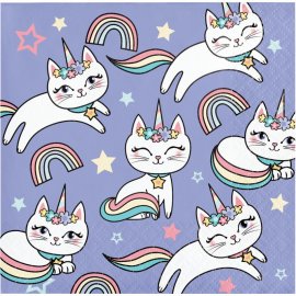 16 Servilletas 25 cm SASSY CATICORN