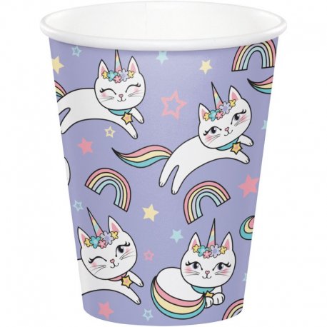 8 Vasos 266 ml SASSY CATICORN