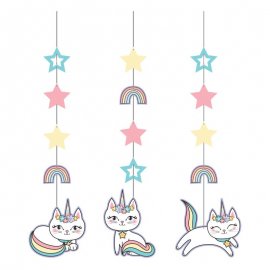 3 Colgantes SASSY CATICORN