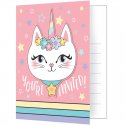 8 Invitaciones SASSY CATICORN