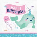 16 Servilletas 33 cm HBD NARWHAL PARTY BKF