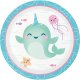 8 Platos 18 cm NARWHAL PARTY