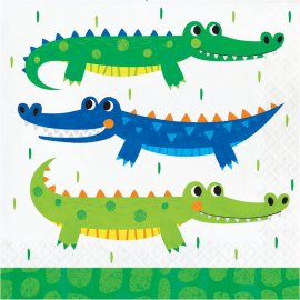 16 Servilletas 33 cm ALLIGATOR PARTY