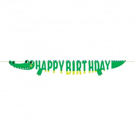 Guirnalda Happy Birthday ALLIGATOR PARTY