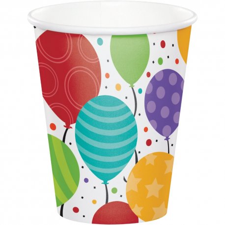 8 Vasos 236 ml SHIMMERING BALLOONS