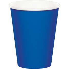 8 Vasos Carton Azul Cobalto