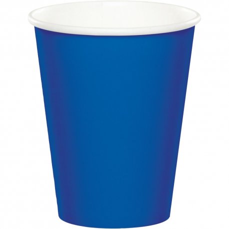 8 Vasos Carton Azul Cobalto