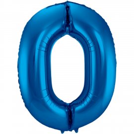 Globo Número 0 de 86 cm Azul
