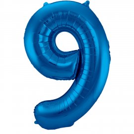 Globo Número 9 de 86 cm Azul