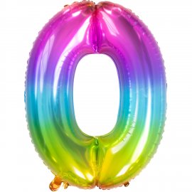 Globo Número 0 de 86 cm Multicolor