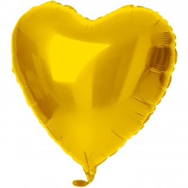 Globo Foil Corazón 45 cm Dorado