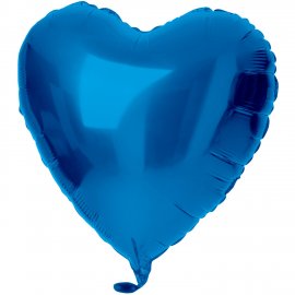 Globo Foil Corazón 45 cm Azul