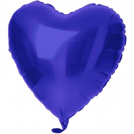 Globo Foil Corazón 45 cm Azul Mate