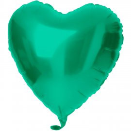 Globo Foil Corazón 45 cm Verde Mate