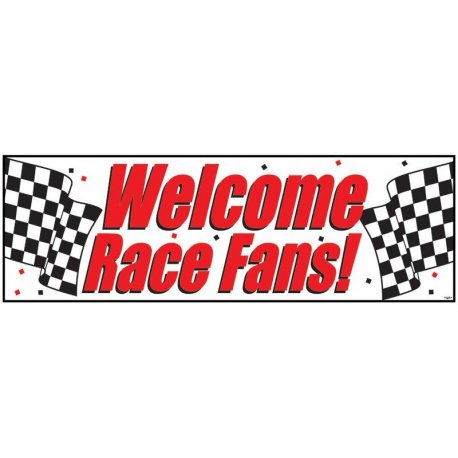Banner Welcome Race Fans" 152 X 50 cm"
