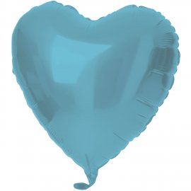 Globo Foil Corazón 45 cm Azul Pastel