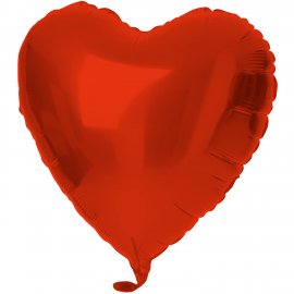 Globo Foil Corazón 45 cm Rojo Mate