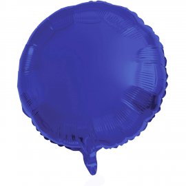 Globo Foil Redondo 45 cm Azul Mate