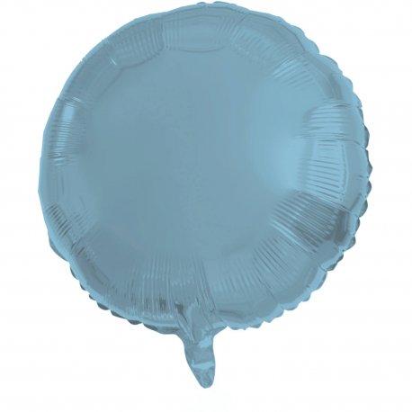 Globo Foil Redondo 45 cm Azul Pastel