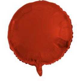Globo Foil Redondo 45 cm Rojo Mate