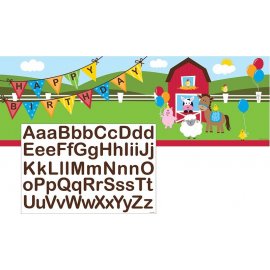 Banner Personalizable Con Stickers Farmhouse Fun
