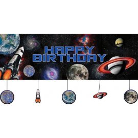 Banner Gigante 152 X 50 cm Space Blast