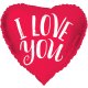Globo Corazón Rojo I Love You 45 cm