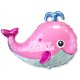 Globo Ballena Baby Girl 86 x 66 cm