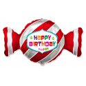 Globo Caramelo Happy Birthday 92 x 53 cm