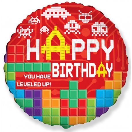 Globo Videojuegos Happy Birthday 45 cm