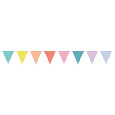 Banderin Triangulos Color Pastel 10 m - Conver Party