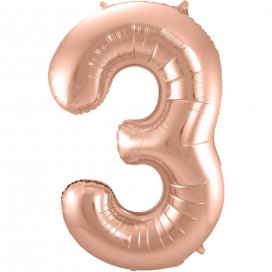 Globos Numeros Rosa Gold