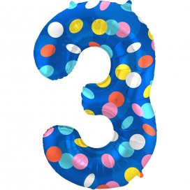 Globos Numeros Colorful Dots