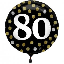 Elegant 80 Cumpleaños Black