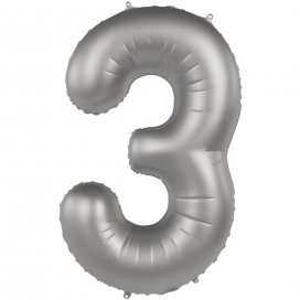 Globos Numeros Moonlight Silver